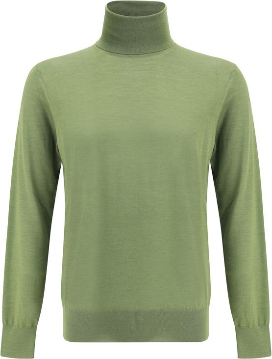 Saint Laurent Green Wool Turtleneck