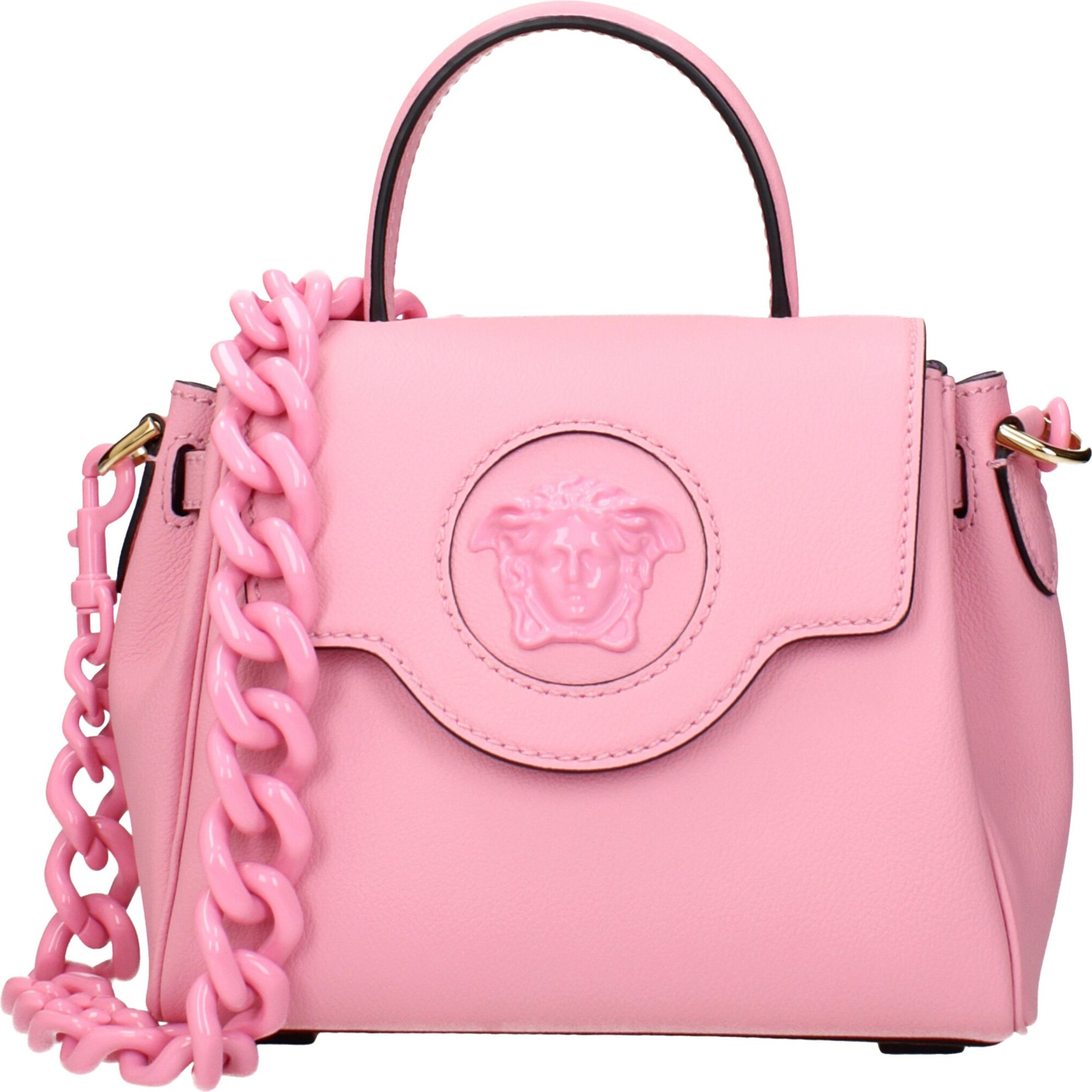 Handbags Versace Pink Leather