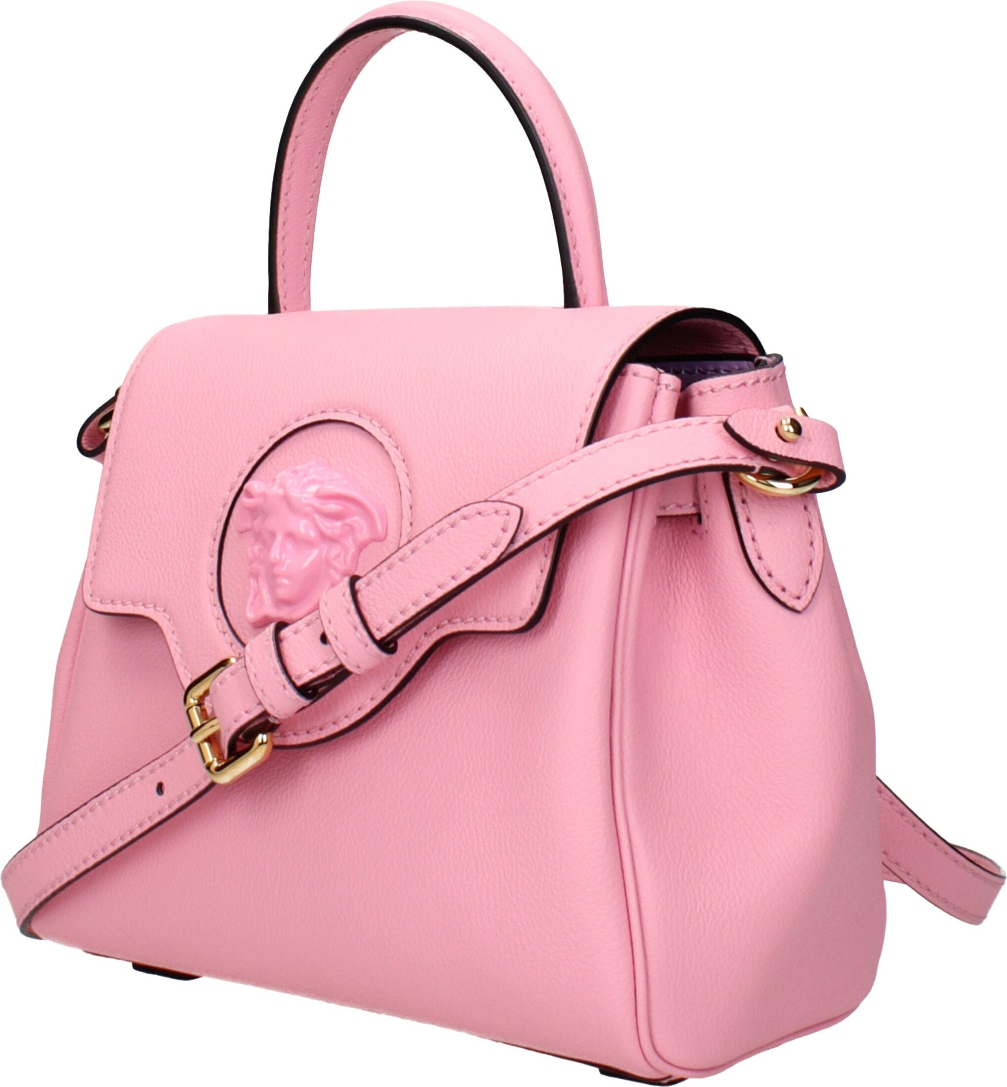 Handbags Versace Pink Leather