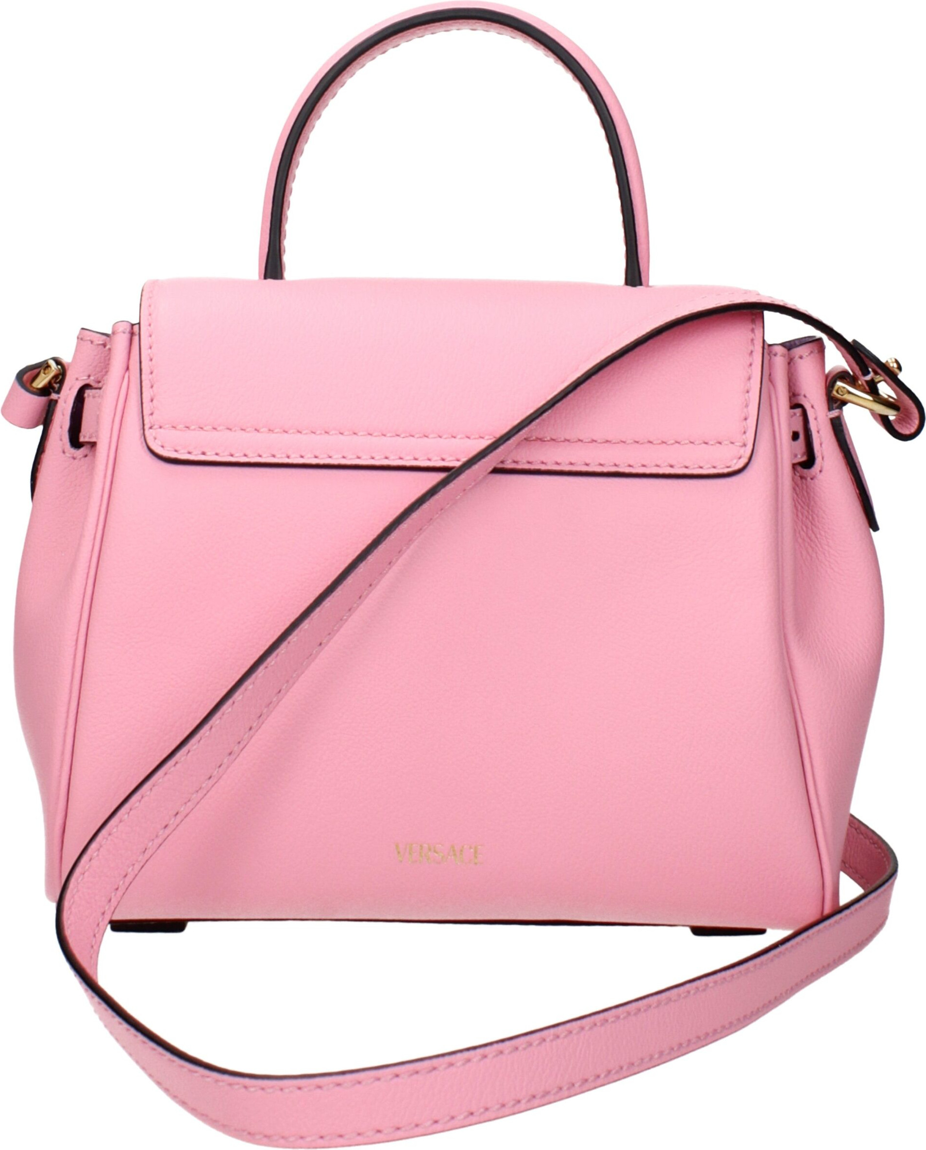 Handbags Versace Pink Leather