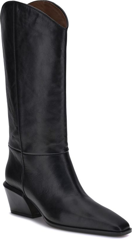 Paris Texas Black Calf Leather Bos Taurus Ankle Boots