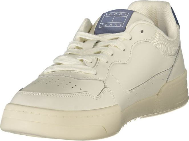 White Leather Men Sneaker Tommy Hilfiger