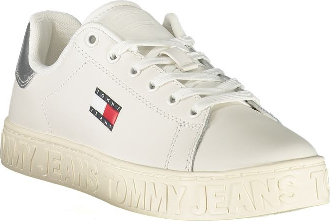 White Leather Women Sneaker Tommy Hilfiger