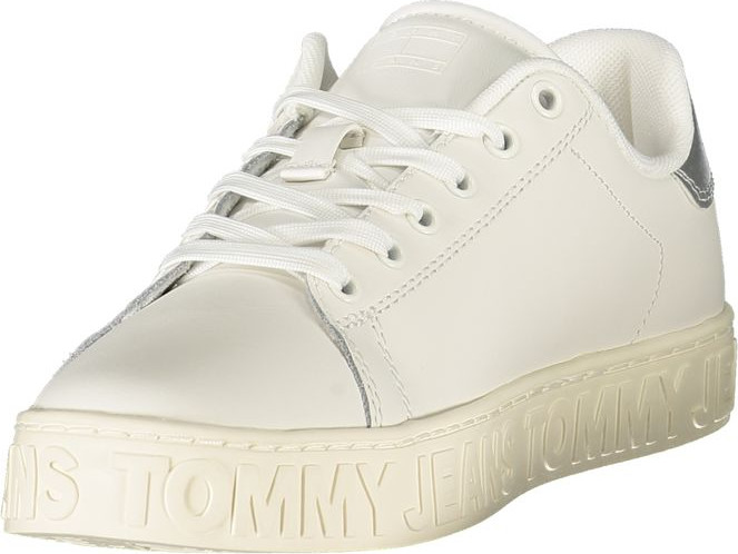White Leather Women Sneaker Tommy Hilfiger