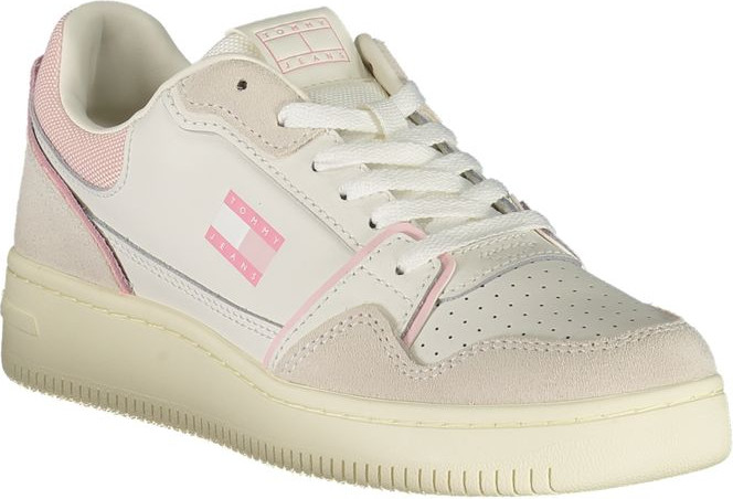 White Leather Women Sneaker Tommy Hilfiger