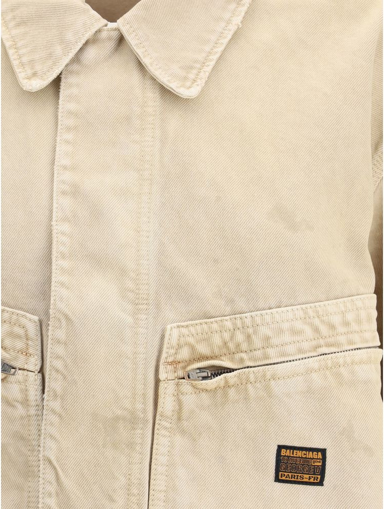 Jacket Balenciaga Beige Cotton