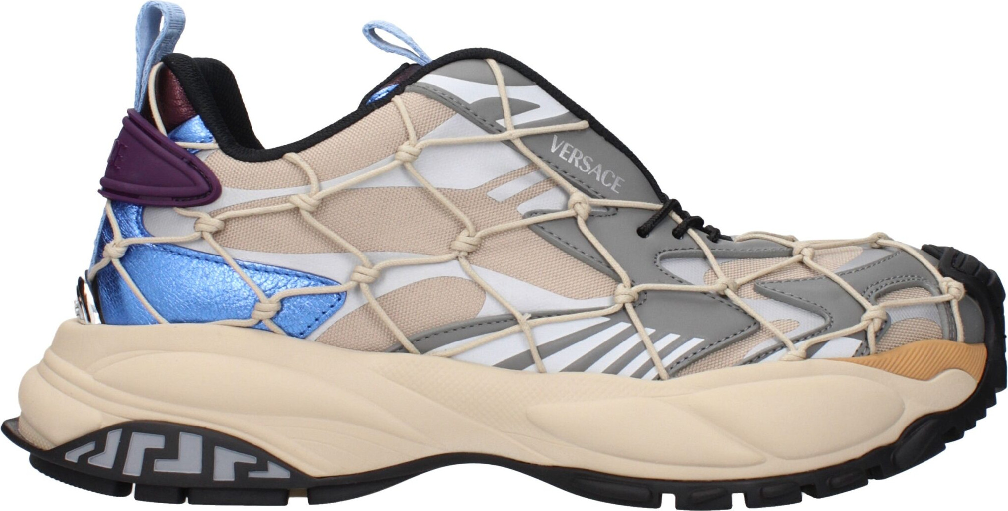 Versace Beige Fabric Sneakers