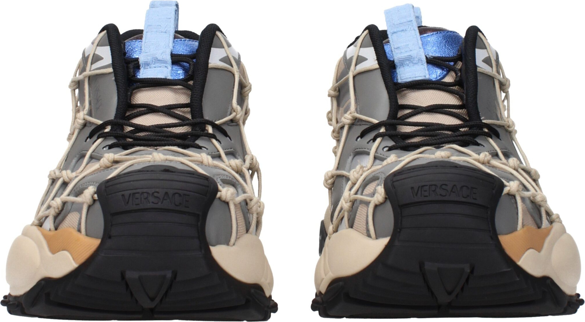 Versace Beige Fabric Sneakers