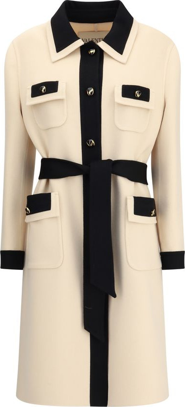 Coat Valentino Cream Fleece Wool Coat