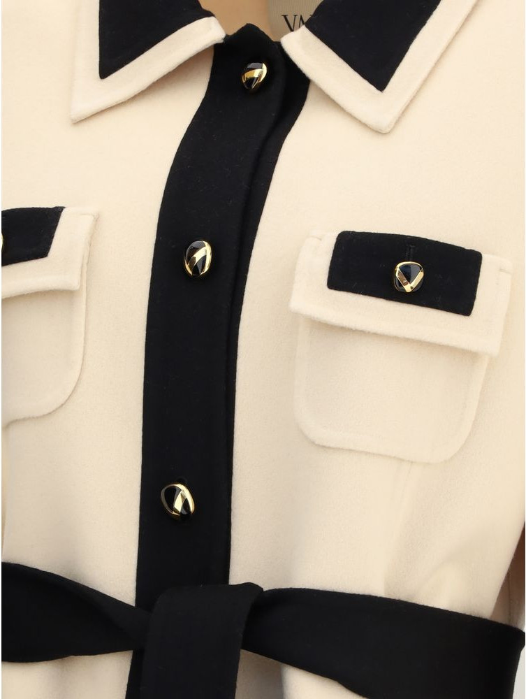 Coat Valentino Cream Fleece Wool Coat