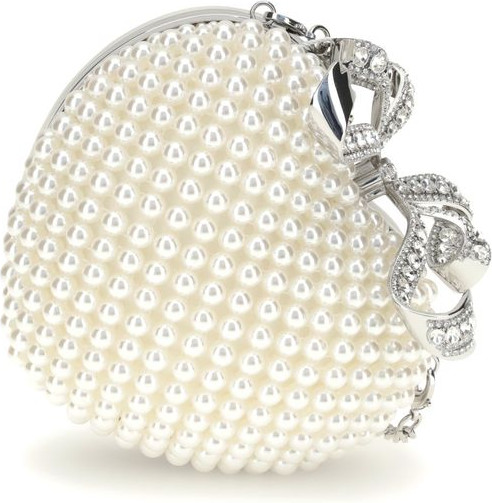 Clutch Bag Self-Portrait Pearl Heart
