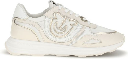 White Cotton Athletic Sneakers by Pinko