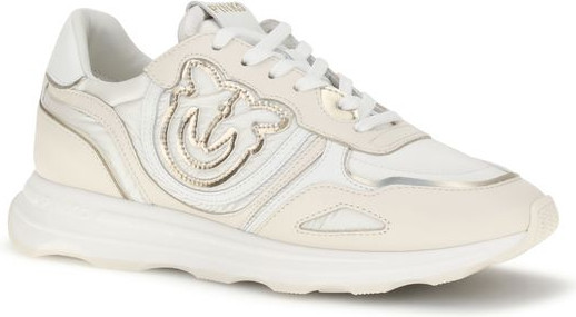 White Cotton Athletic Sneakers by Pinko