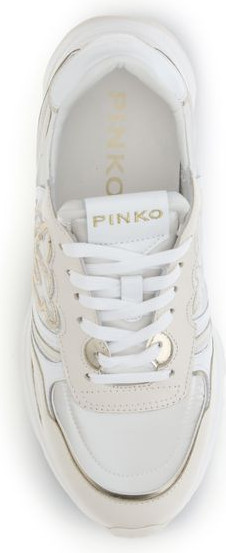 White Cotton Athletic Sneakers by Pinko