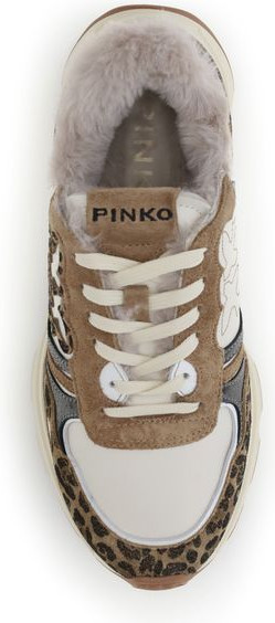 Кроссовки Pinko из разноцветной кожи на массивной подошве