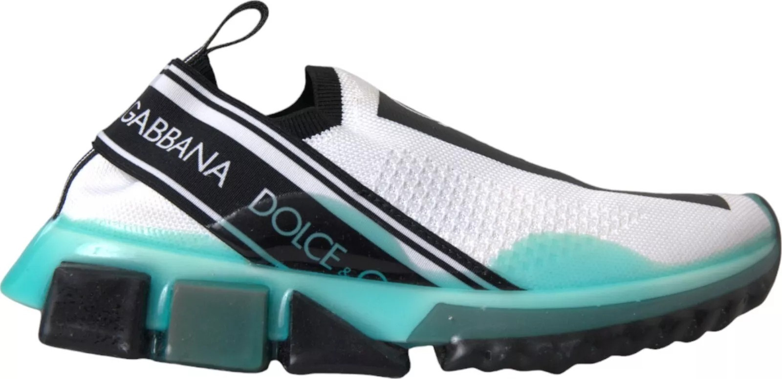 Black White Blue Slip On Sorrento Sneakers by Dolce & Gabbana