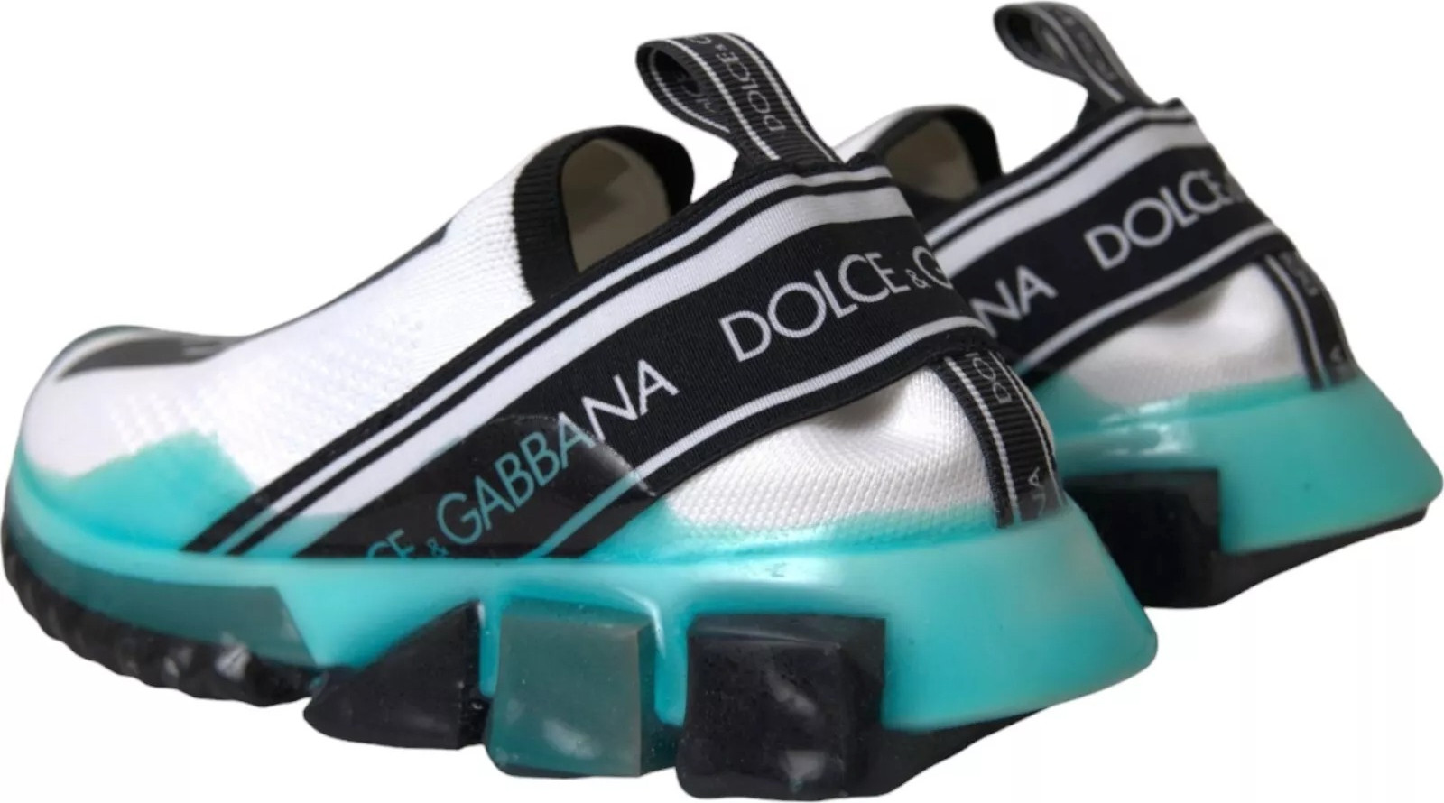 Black White Blue Slip On Sorrento Sneakers by Dolce & Gabbana