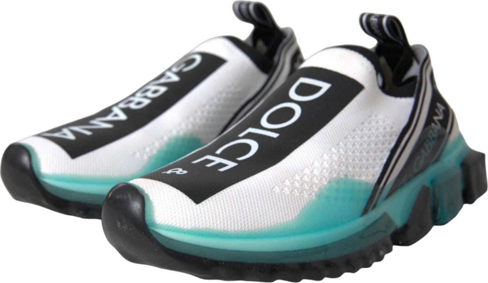 Black White Blue Slip On Sorrento Sneakers by Dolce & Gabbana