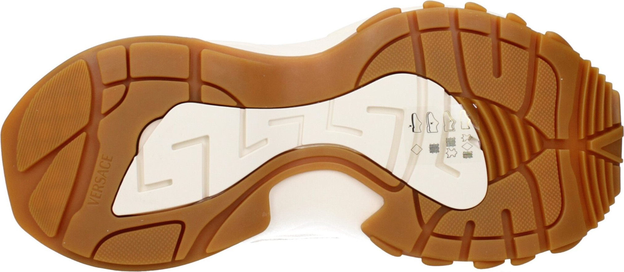 Бежевые тканевые кроссовки Versace Chunky