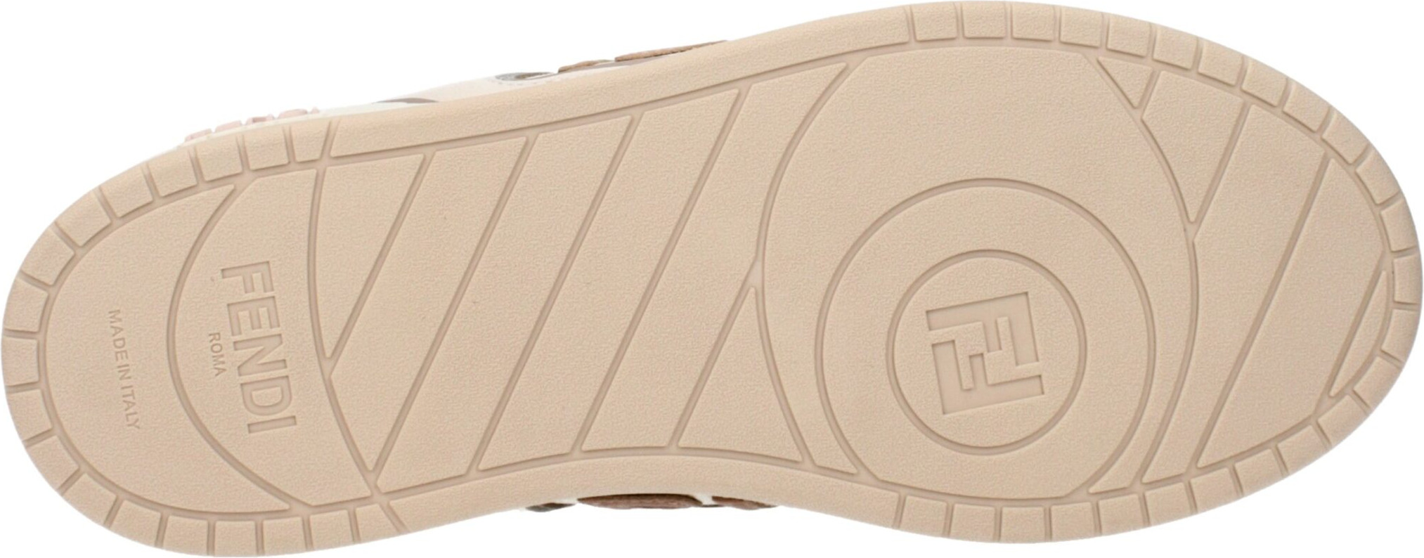 Sneakers Fendi Beige Leather Low Top