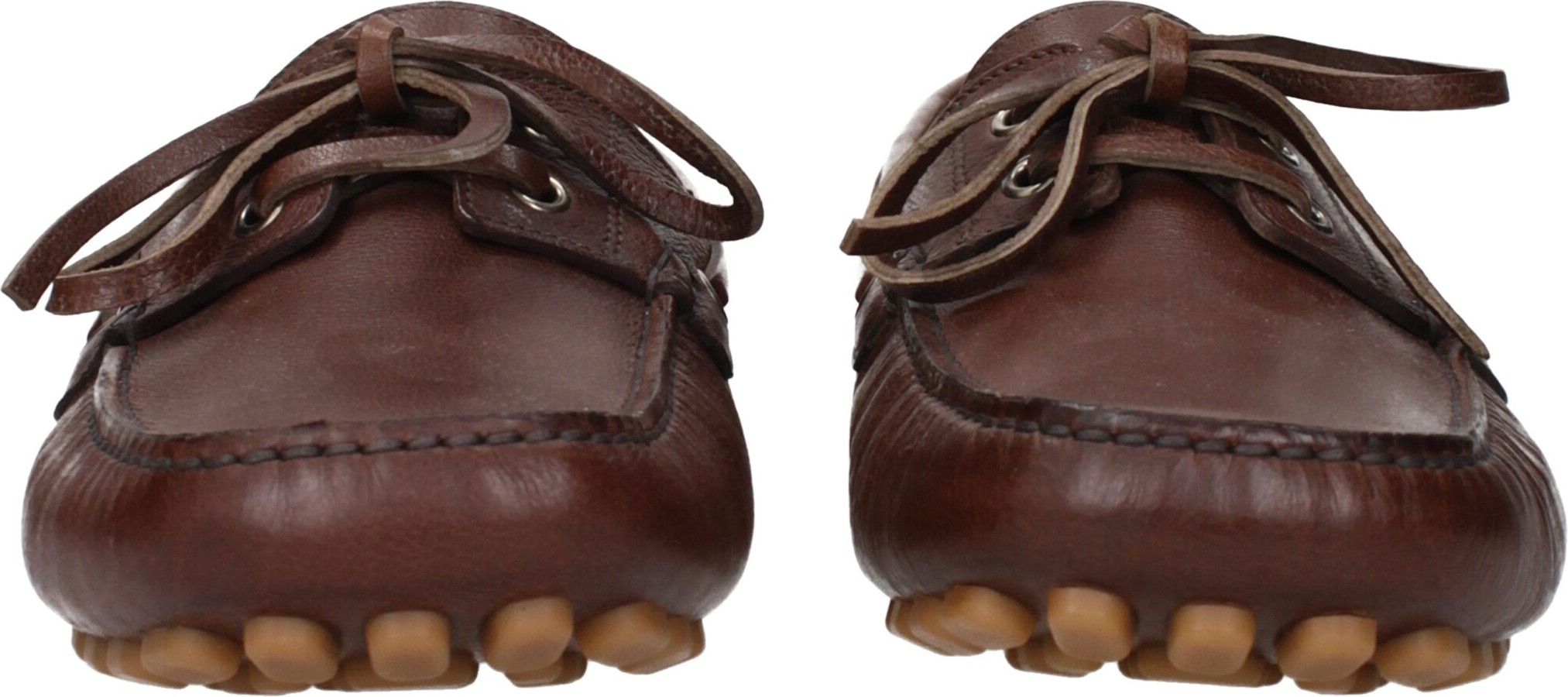 Brown Leather Slip-On Loafers Valentino Garavani