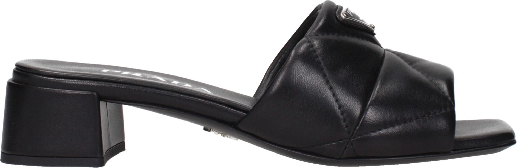 Prada Black Leather Sandals