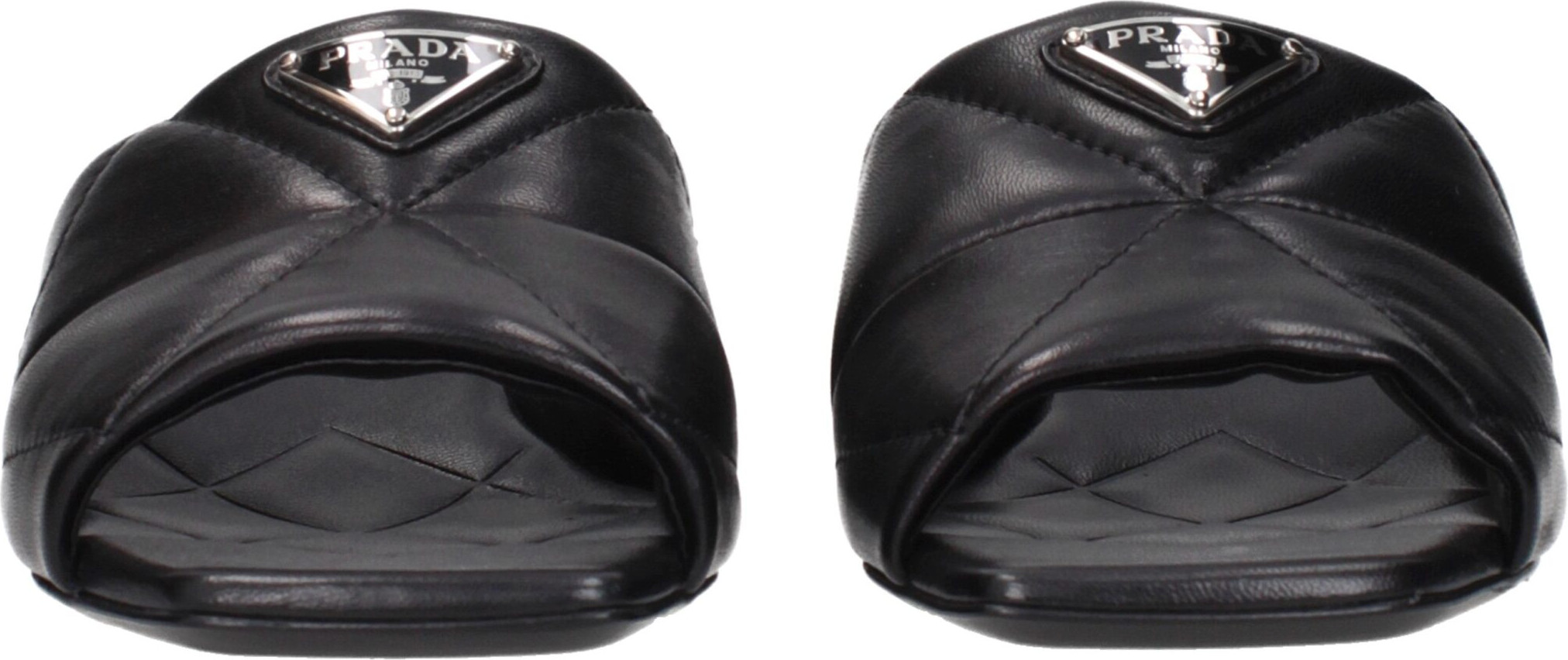 Prada Black Leather Sandals