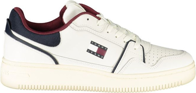 Белые кожаные мужские кроссовки Tommy Hilfiger