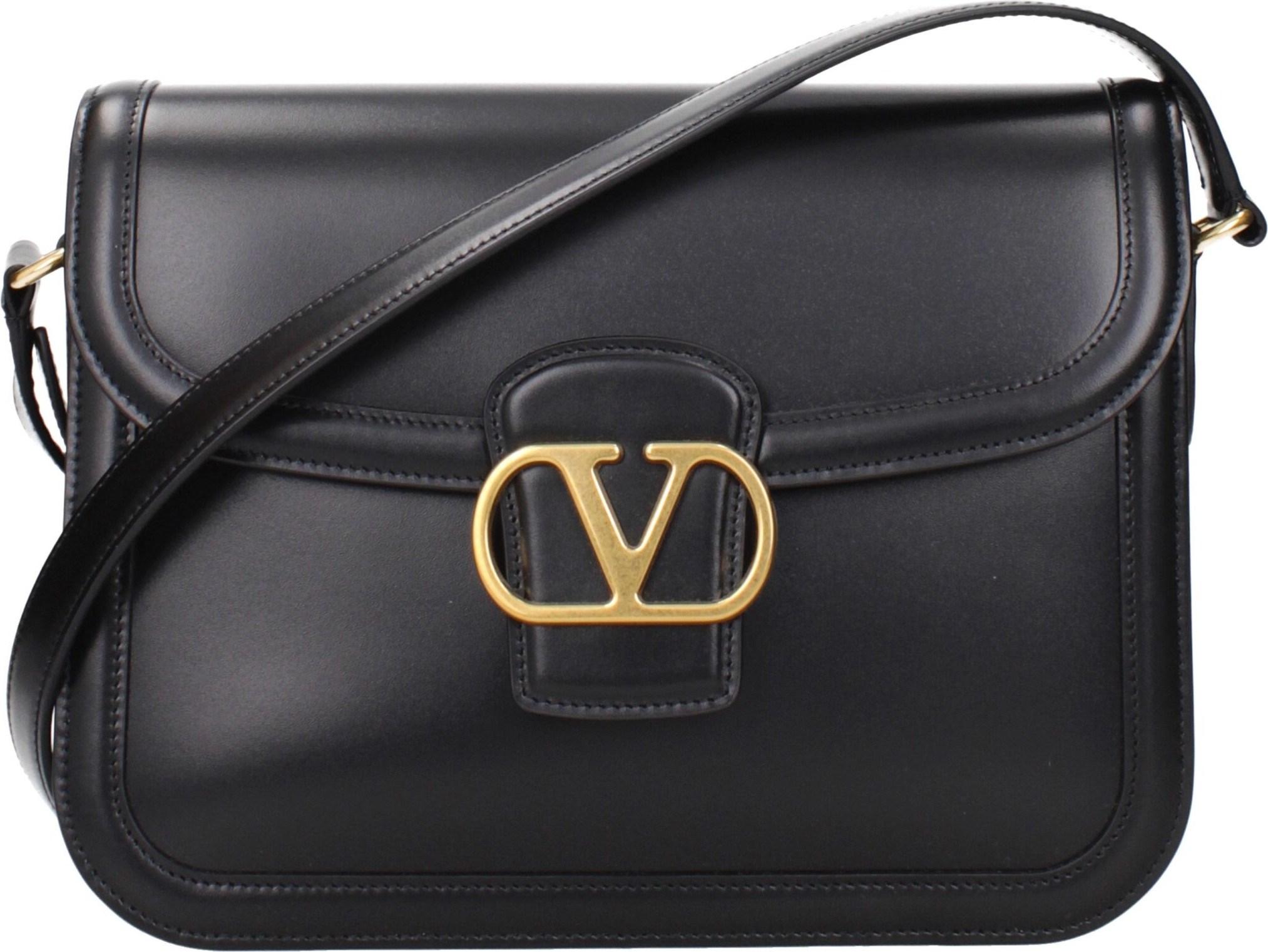 Сумка на плечо Valentino Garavani Черная кожа