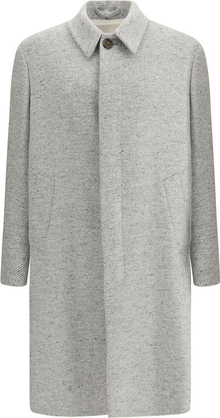 Gray Fleece Wool Coat