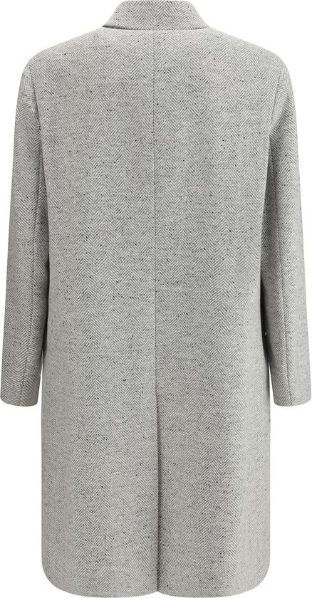 Gray Fleece Wool Coat