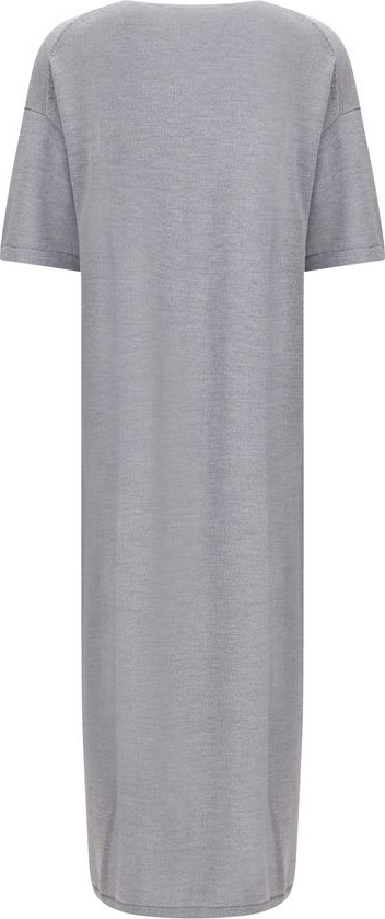 Gray Wool Casual Dress Khaite