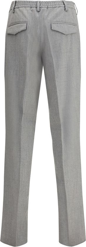 Серые брюки-чинос Lardini из флисовой шерсти