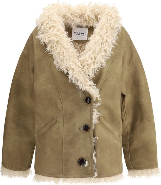 Пальто Etoile Isabel Marant Бежевый Полиэстер
