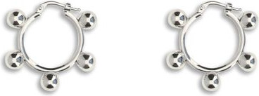 Silver Brass Earrings Jil Sander