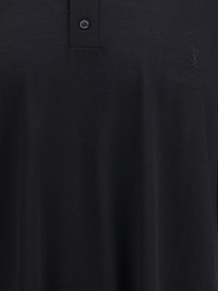Polo Shirt Saint Laurent Black Wool