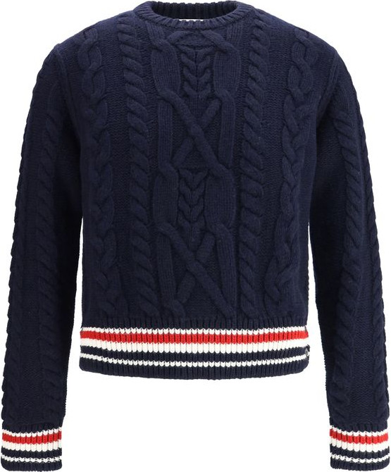 Толстовка из синего флиса Thom Browne