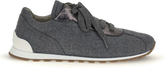Brunello Cucinelli'dan kulrang mo'ynali sport krossovkasi