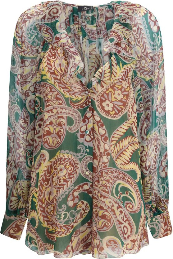 Shirt Etro Multicolor Silk Pattern