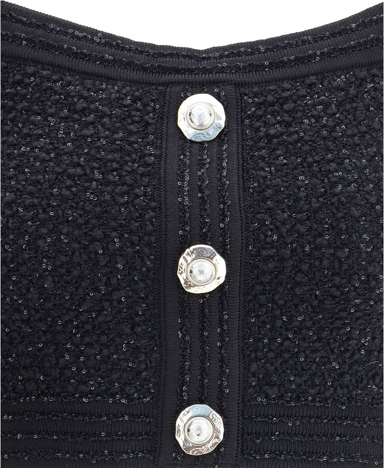Balmain Black Polyamide Top
