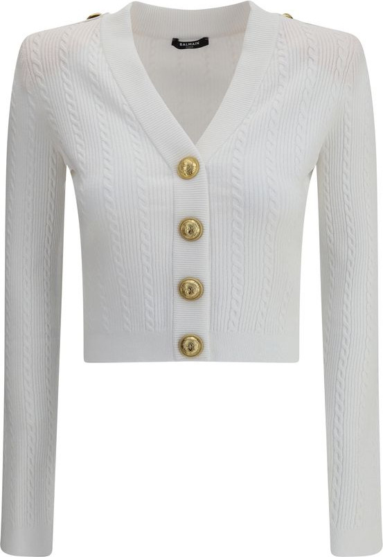Кардиган Balmain Белый Вискозный Кардиган