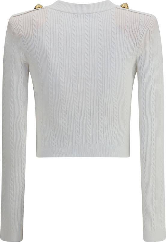 Кардиган Balmain Белый Вискозный Кардиган