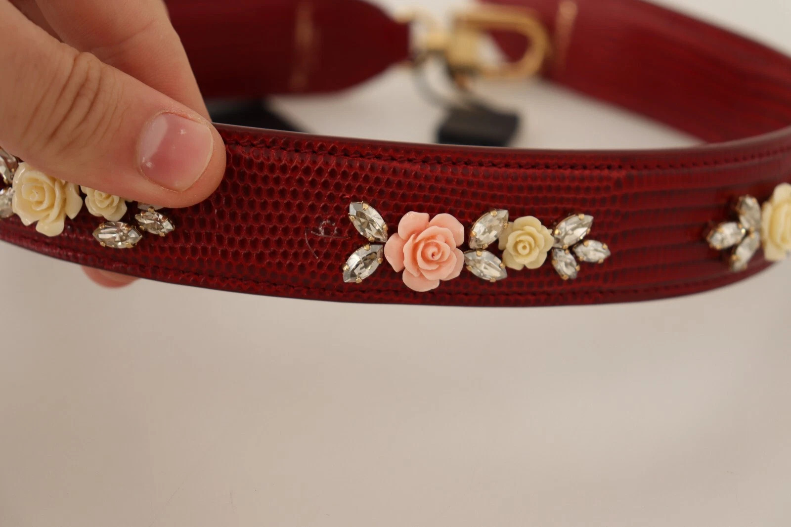 Ремень через плечо Dolce & Gabbana Цветочные кристаллы