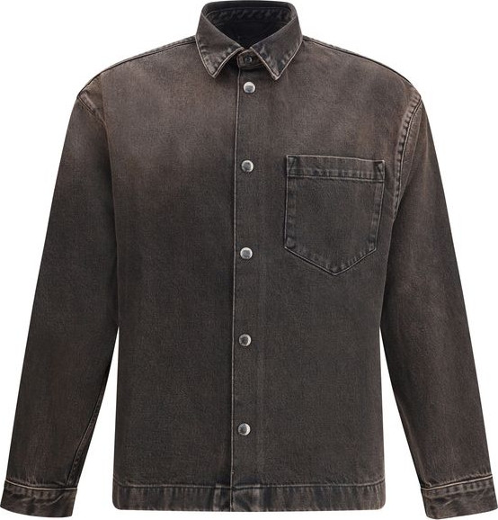 Black Cotton Denim Jacket