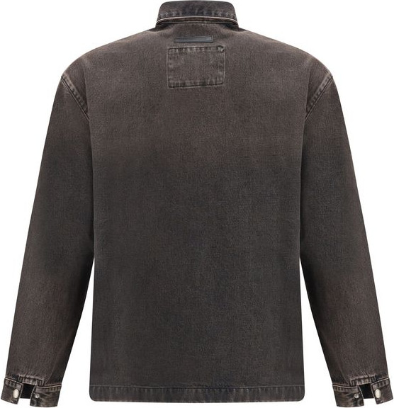 Black Cotton Denim Jacket