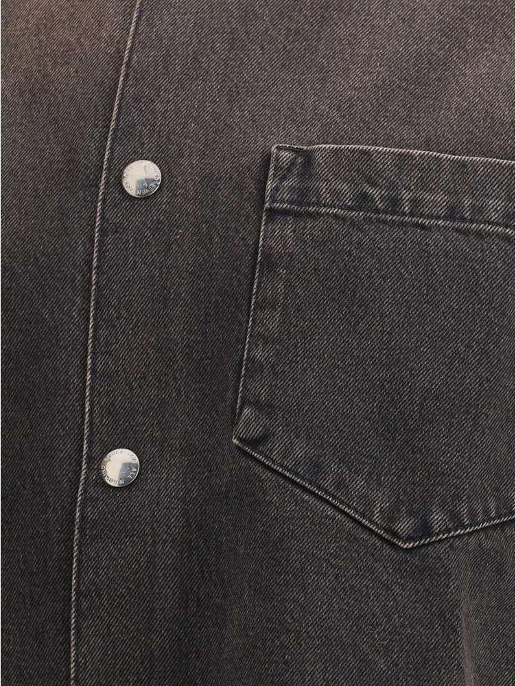 Black Cotton Denim Jacket