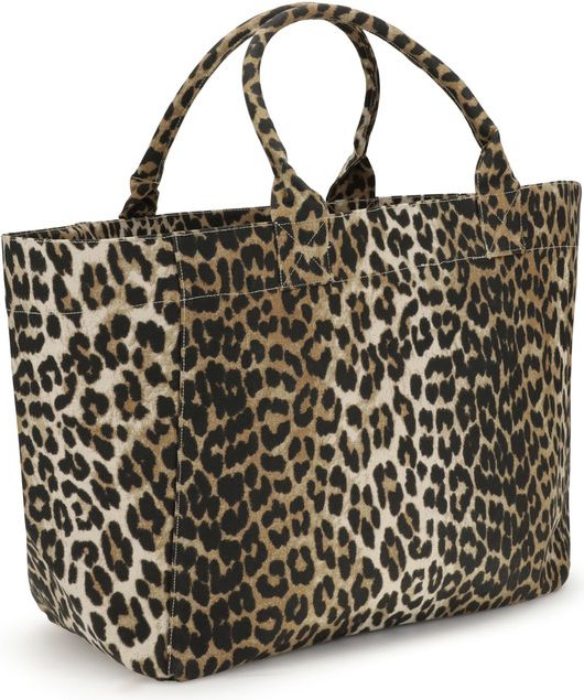 Сумка-тоут GANNI XXL Leopard Tote Bag
