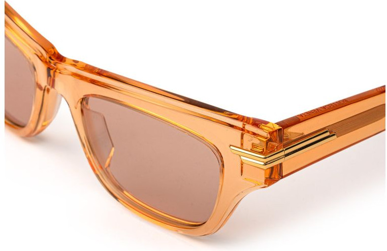 Sunglasses Bottega Veneta Orange Acetate Sunglass