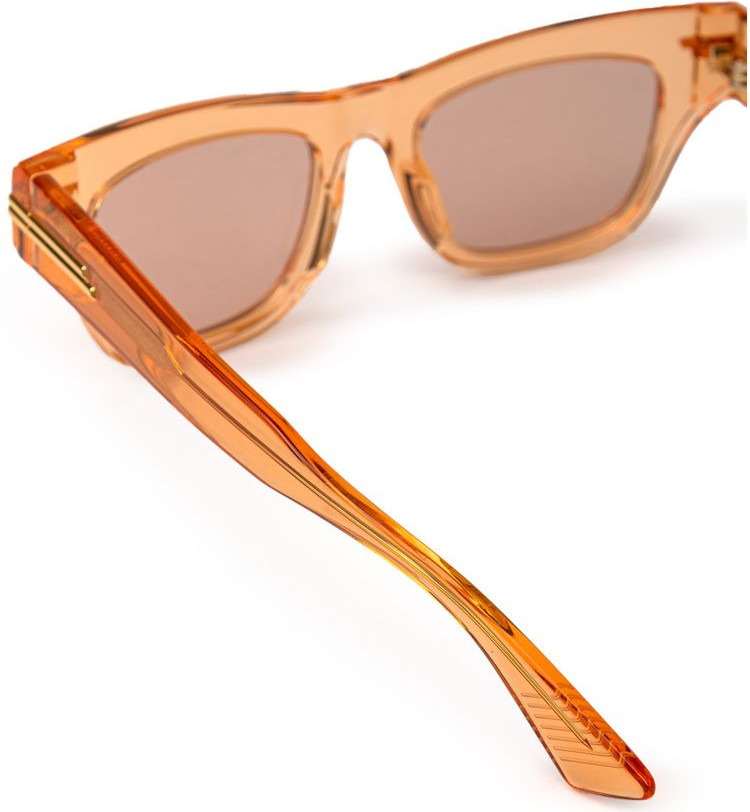 Sunglasses Bottega Veneta Orange Acetate Sunglass