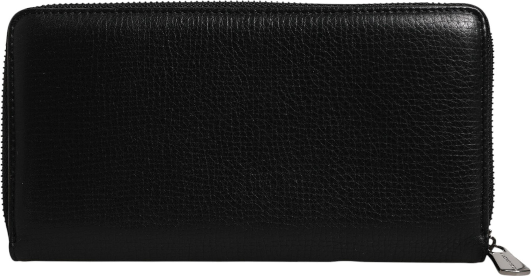 Sumka Dolce & Gabbana Qora buzoq terisi Logotip bilan Zip Around Continental